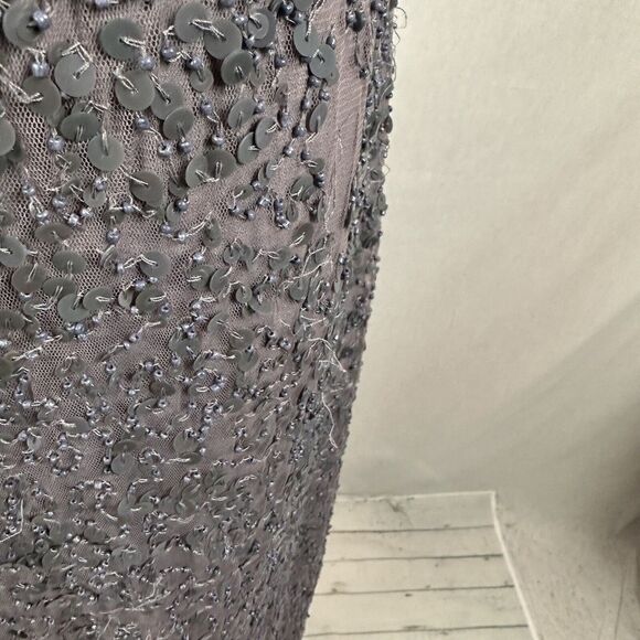 NEW Anthropologie Forever that girl dunne midi dress gray sequin size 8 - Picture 7 of 11